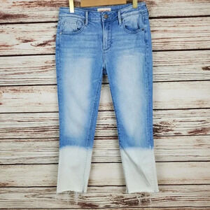 Driftwood Womens 26x25 Candace Cropped Raw Hem Denim Jeans